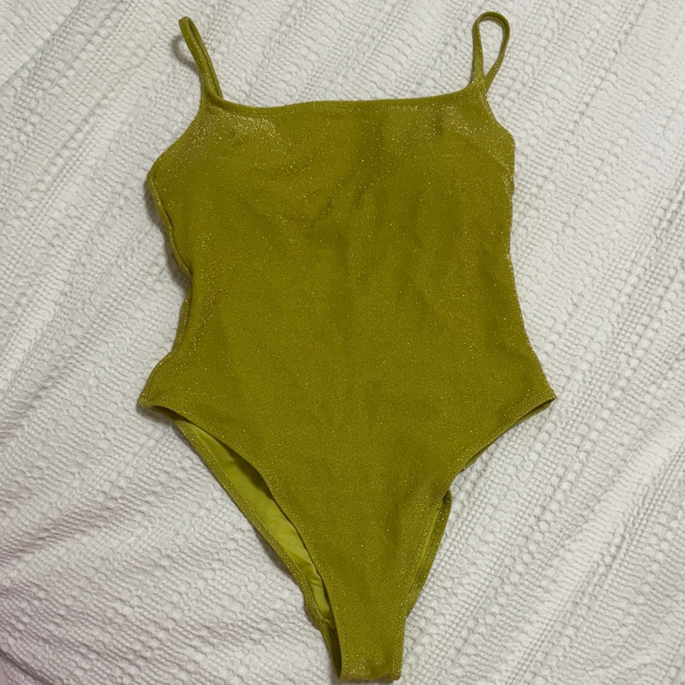 H&M Olive Green One Piece Swimsuit